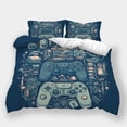 thumbnail image 1 of Home Textiles Gamepad Printed Quilt Cover Pillowcase Children Fashion Design Duvet Cover Set,King (90"x104"), 1 of 5