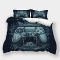 thumbnail image 1 of Home Textiles Gamer Handle Printed Quilt Cover Duvet Cover Set Girl Boy Highend Bedding Set,Full (80"x90"), 1 of 5