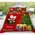 thumbnail image 1 of Home Textiles Red Bed Set Cover 3D Santa Claus And Christmas Tree Cartoon Printing Bedclothes,California King (98"x104"), 1 of 6