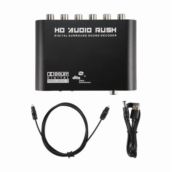 Home Theater 5.1 Channel Digital Audio Decoder with SPDIF Coaxial Optical Inputs and DTS AC3