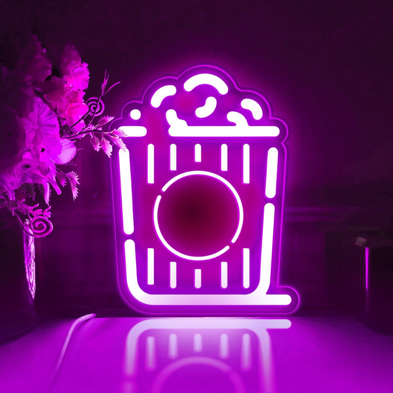 Neon Sign Led Box Home Theater Led Light Box, Dimmable Neon-Like Light Signs USB Power ...