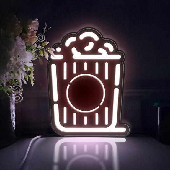 Home Theater Led Light Box, Dimmable Neon-Like Light Signs USB Power for Wall Decor Bedroom Decoration, Static Light (WxH) 6"x8"