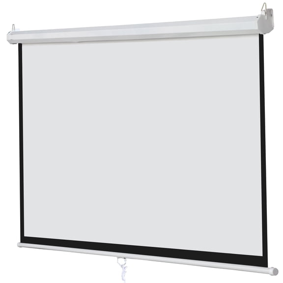 Home Theater Movie 16:9 Pull Down Projector Projection Screen 100 Inch Manual