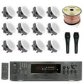 thumbnail image 1 of Home Theater Sound System Kit -6 Ch 6000 W Bluetooth Amplifier w/ 12 QTY of 6.5" Frameless in-Wall in-Ceiling Speakers 200 W Each, 2 QTY of Wired Mic, 500 ft Speaker Wire & Remote by Technical Pro, 1 of 9