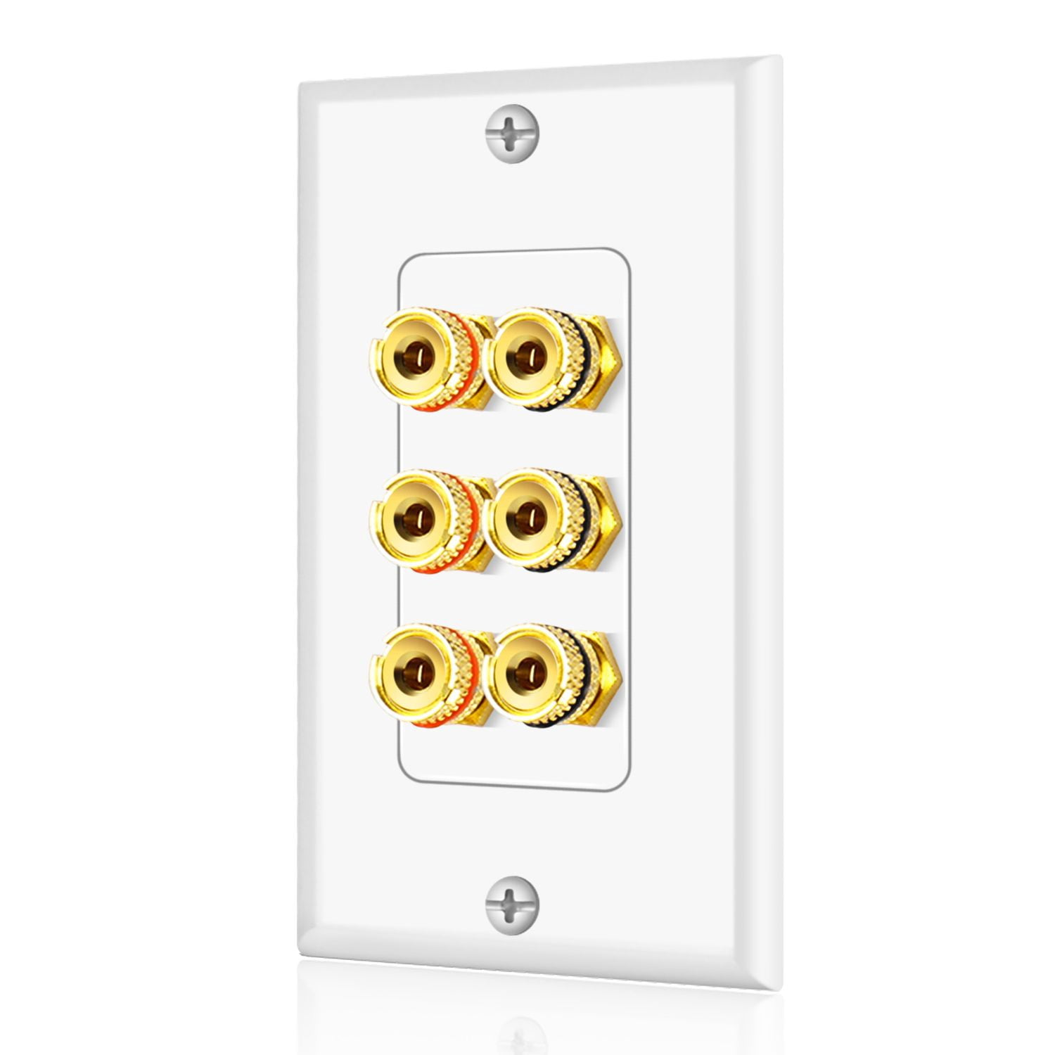 Home Theater Speaker Wall Plate Outlet - 3 Speaker Sound Audio ...