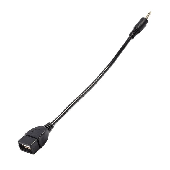 Home Theater System 3.5mm Male to USB Female Converter Cable, Hifi Design for Stable Transmission, Play Music with Your Car AUX Socket with OTG Function