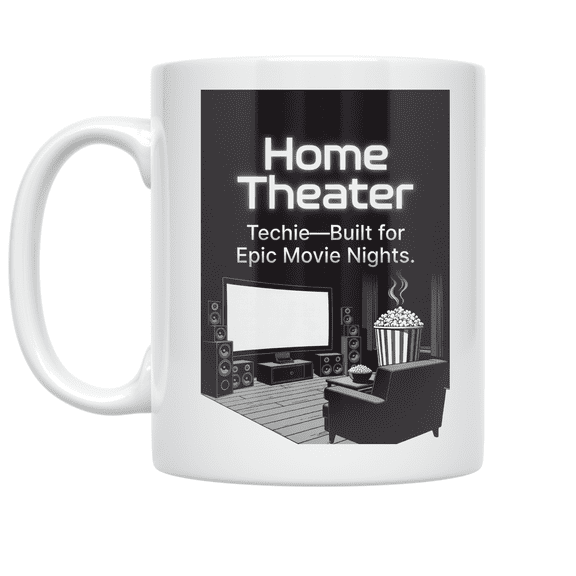 Home Theater Techie Built for Epic Movie Nights - Home Theater Enthusiast - 11 oz Ceramic Coffee Mug