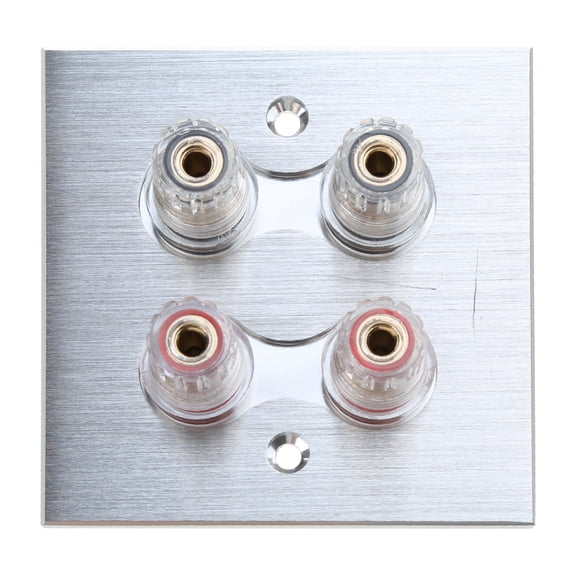 Home Theater Wall Plate Gold Plated Banana Binding Post Coupler Type Wall Plate