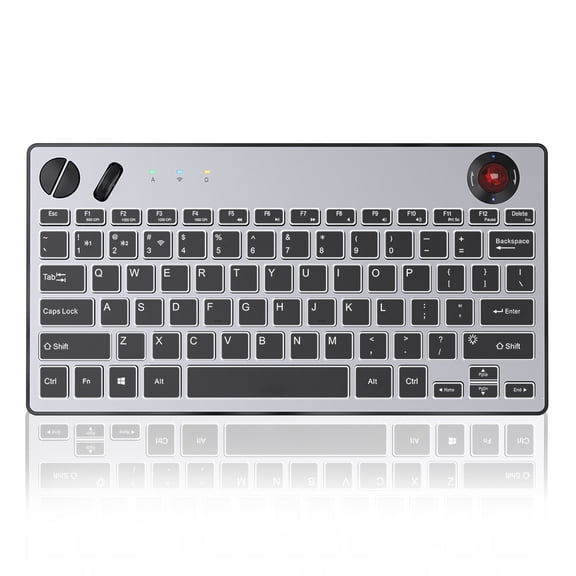 Home Theater Wireless Keyboard Built-in Mouse Function, 2.4G Bluetooth Wired 3-Mode Connection, Multi-Device Keyboard for Smart TV