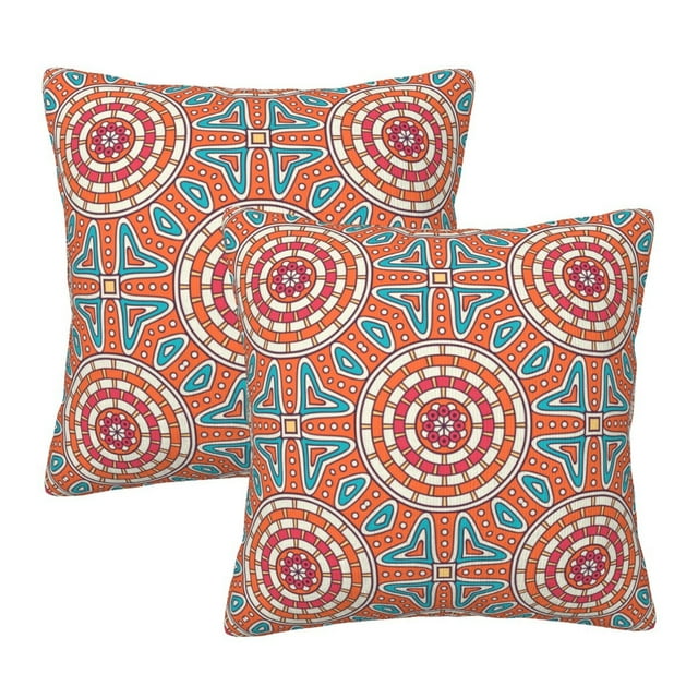 Home Throw Pillow Covers Classical ethnic pattern background Square Thick Throw Pillow Covers ...