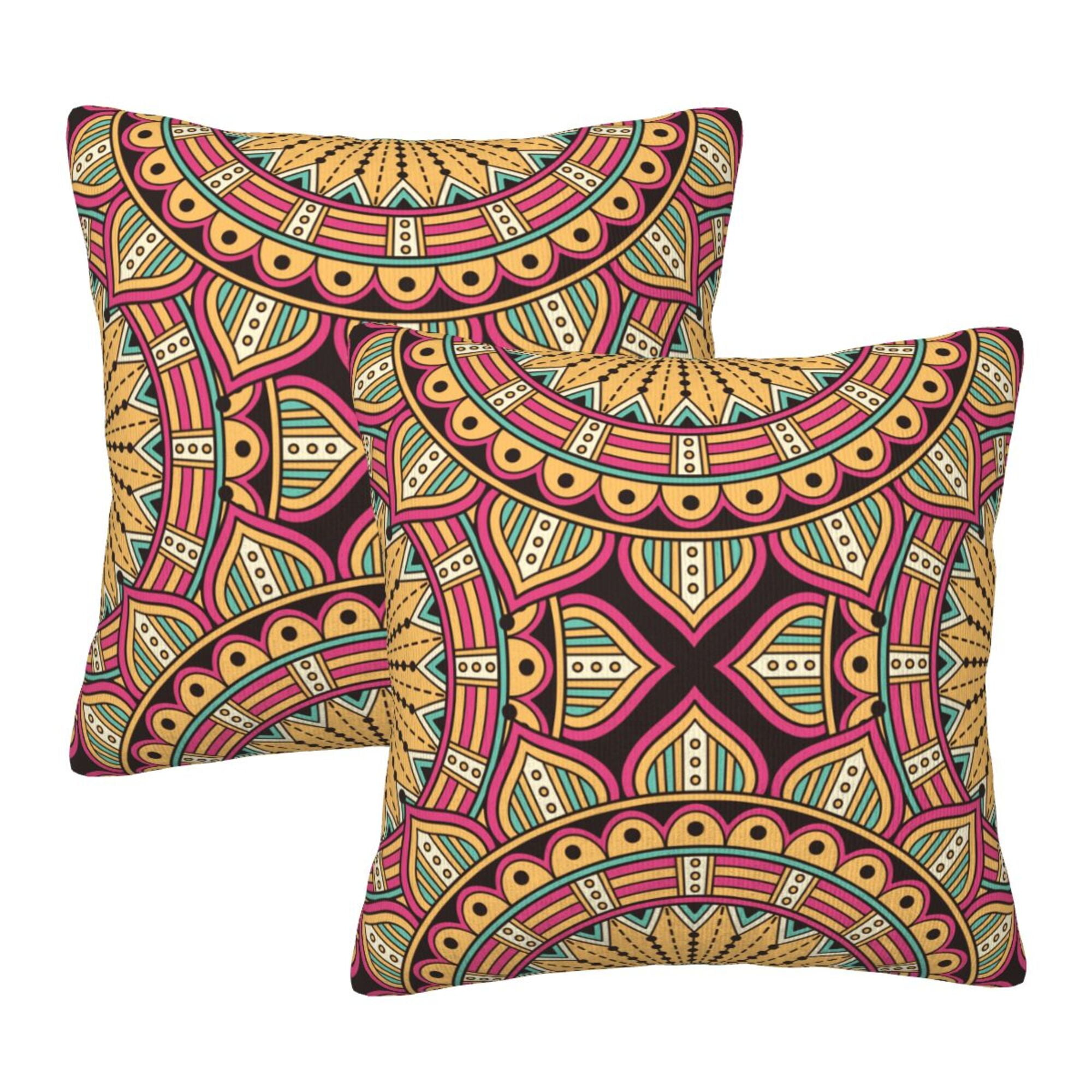 Home Throw Pillow Covers Classical ethnic pattern background Square ...
