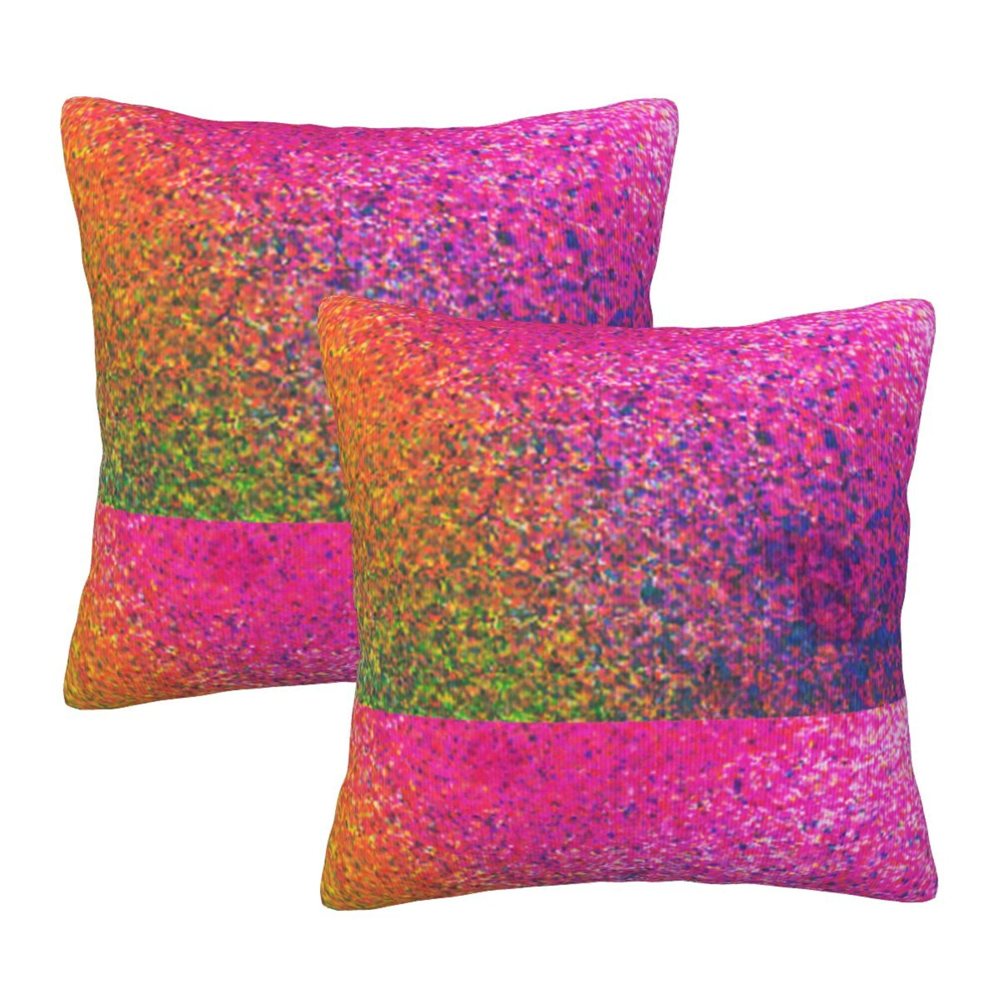 View of Home Throw Pillow Covers Color paint splash effect background Square ...