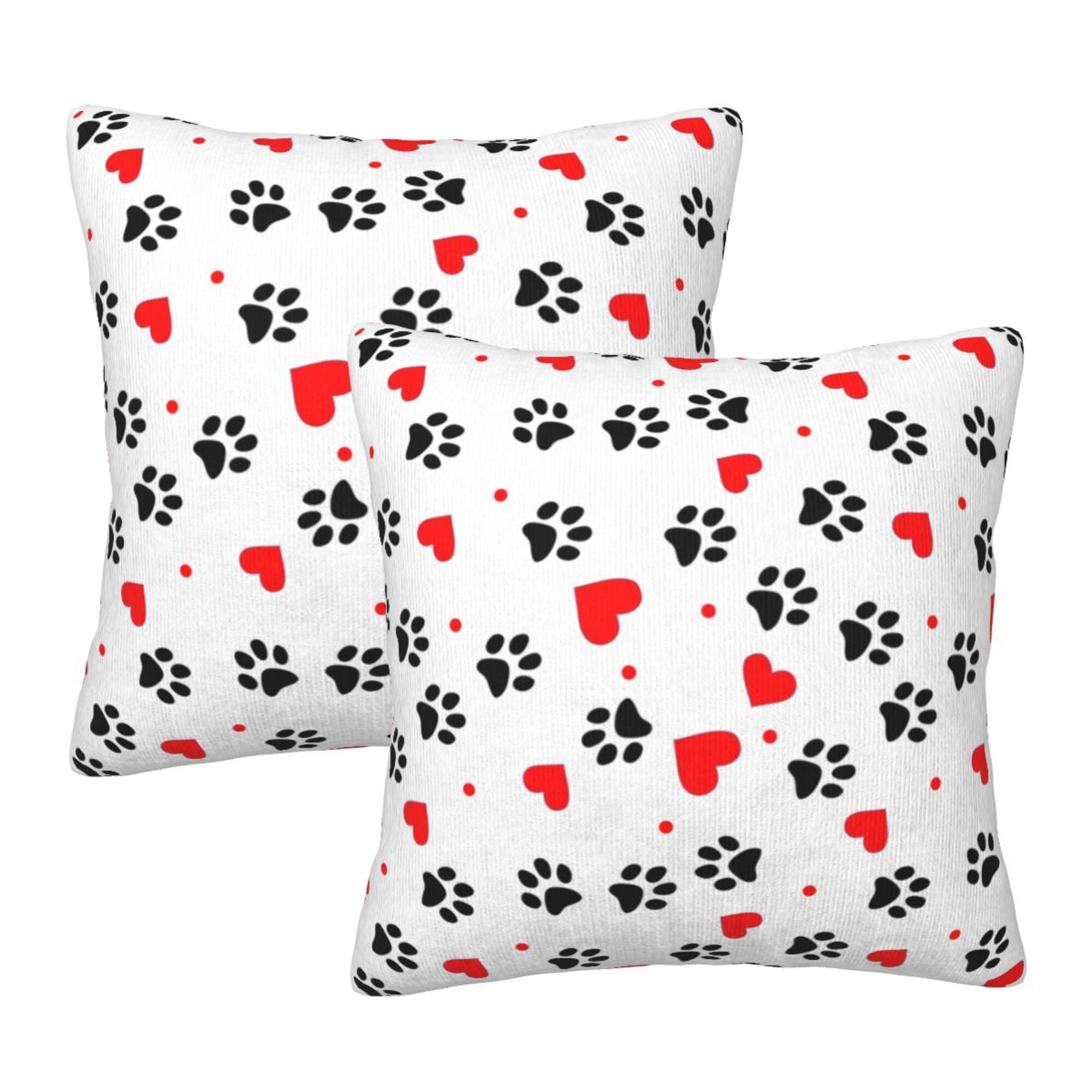 Home Throw Pillow Covers Dog Paw Square Thick Throw Pillow Covers Fine ...