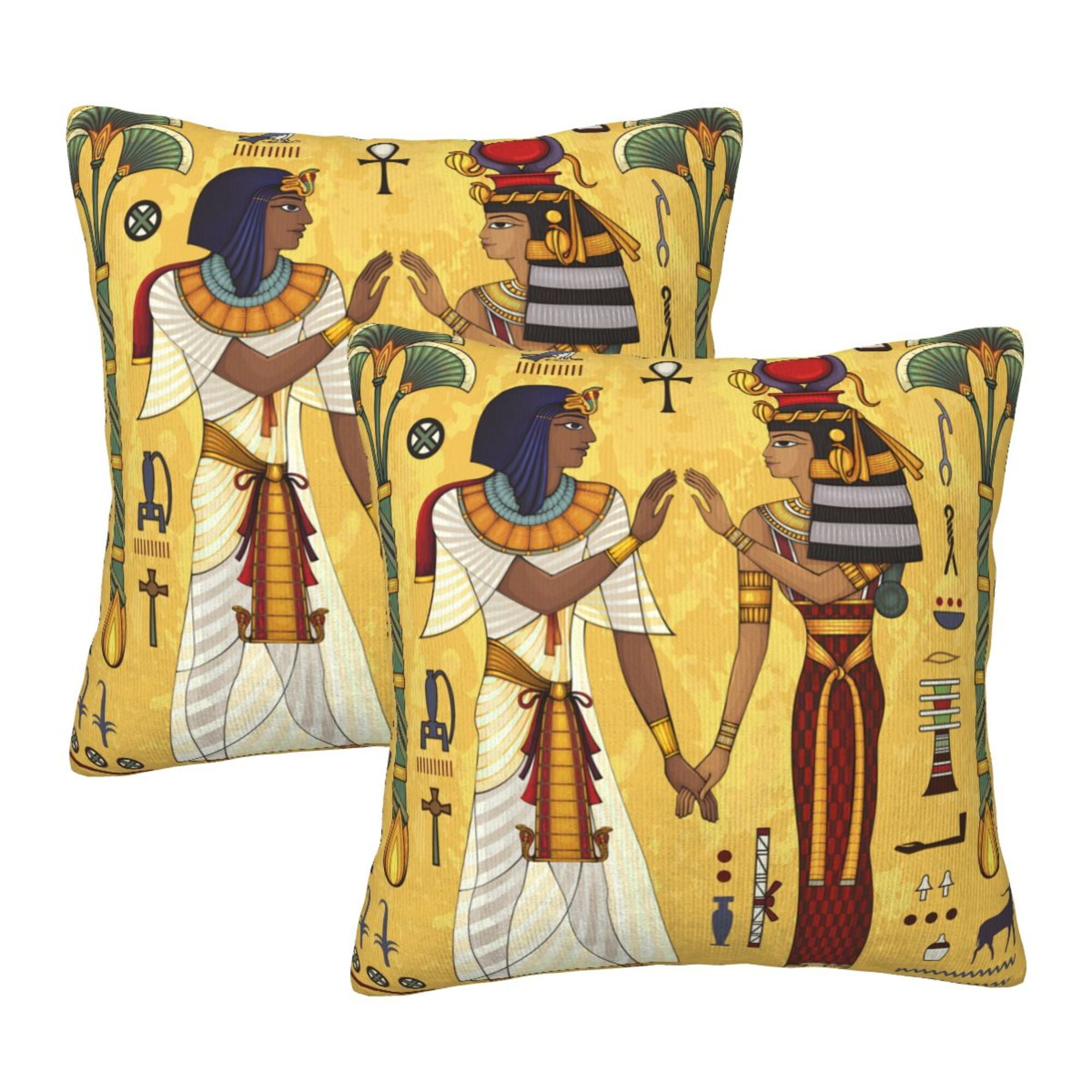 Home Throw Pillow Covers Egyptian MythologyAncient Culture Sing and