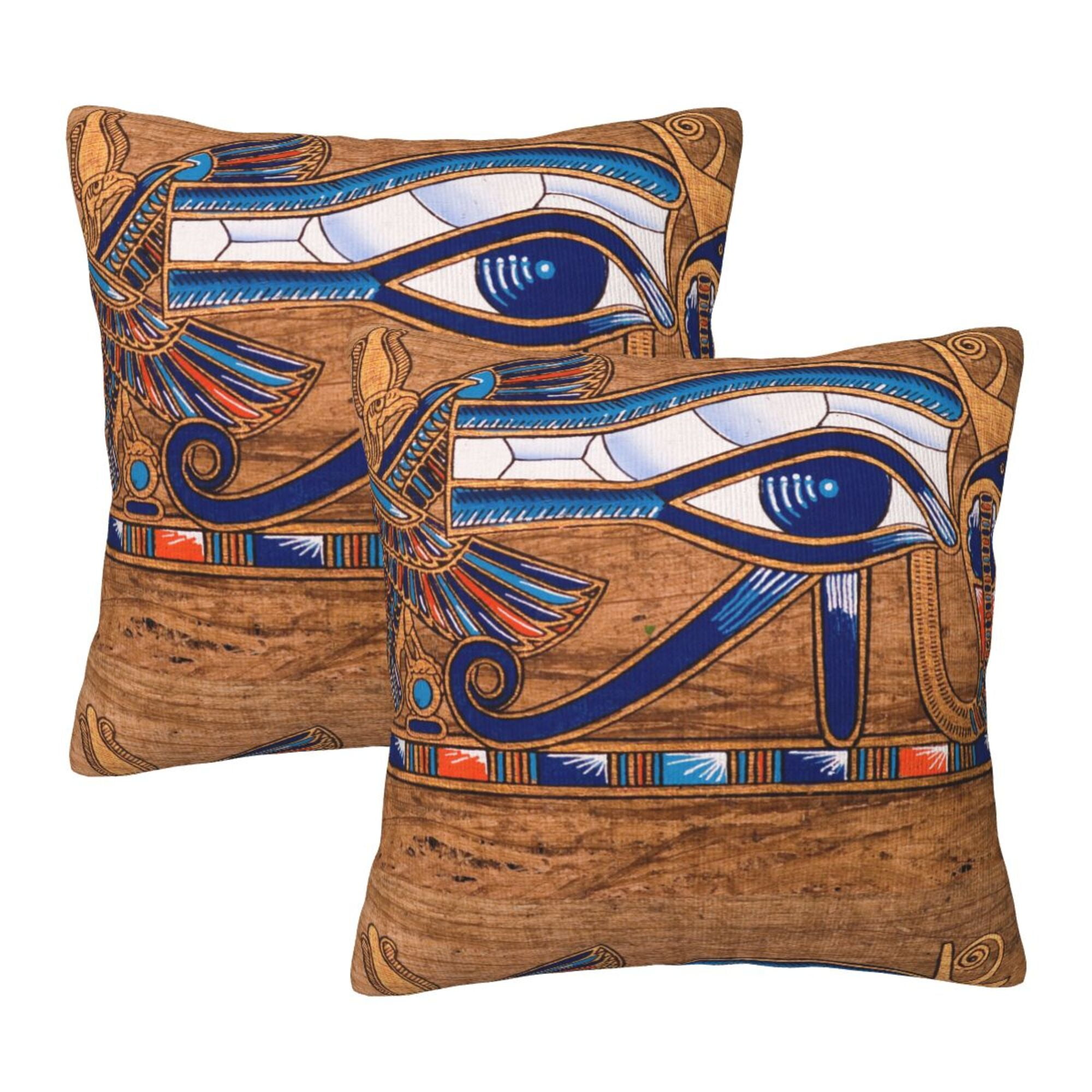 Home Throw Pillow Covers Egyptian Papyrus Depicting The Horus Eye