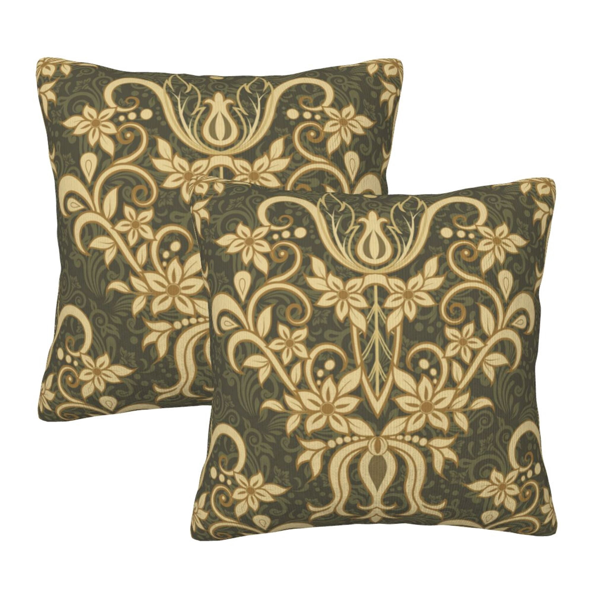 Home Throw Pillow Covers European classical flower background Square