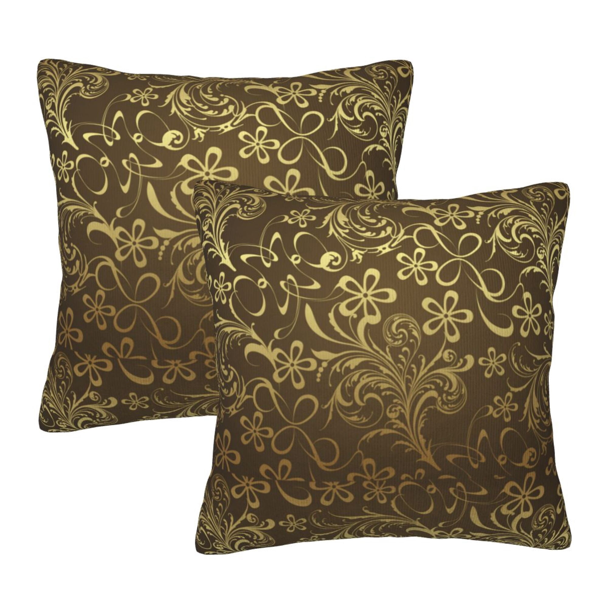 2 Pack Velvet Throw Pillow Covers, Navy Blue Square Cushion Covers For Sofa & Bed (Insert Not Included)