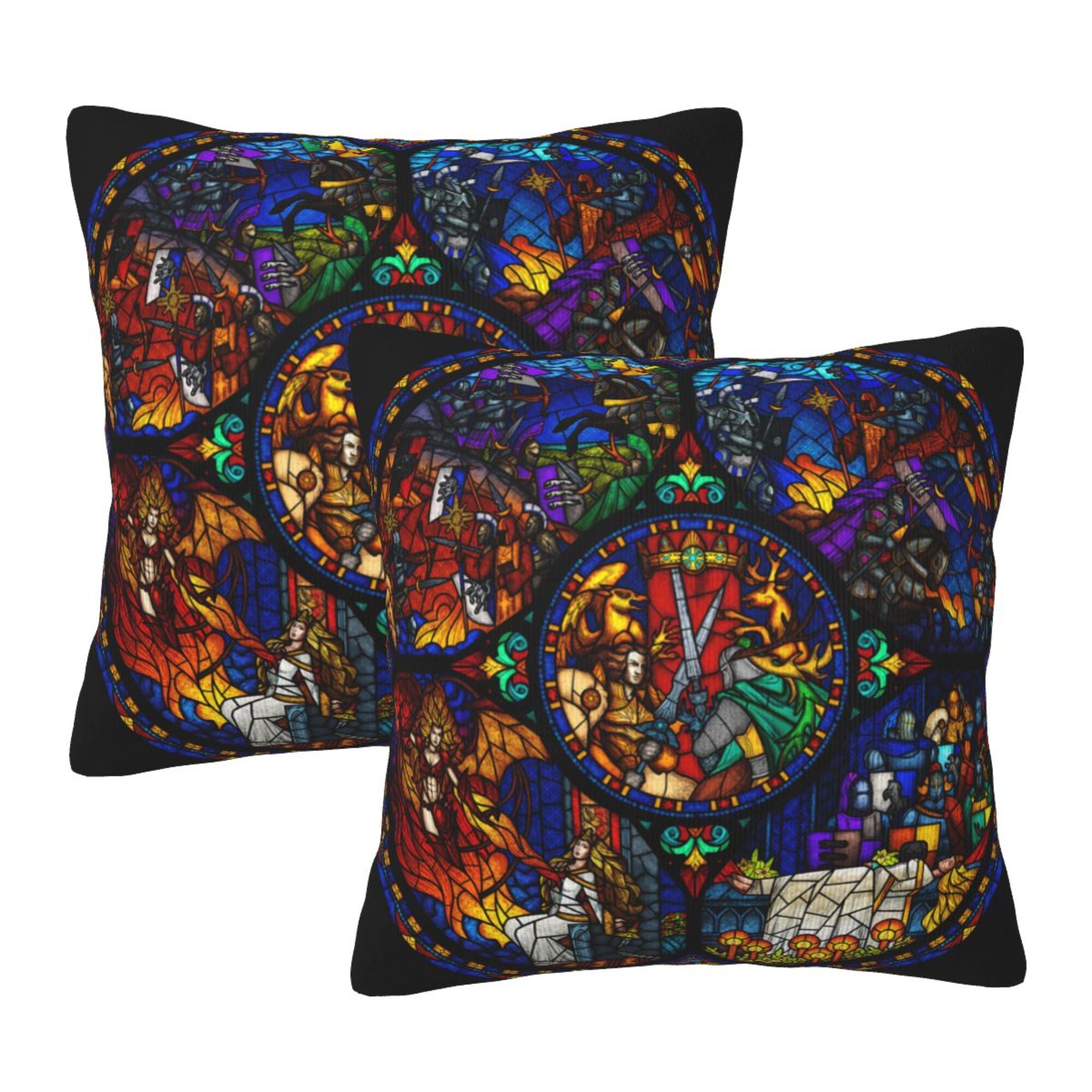 TopXmai 18x18 Inch Throw Pillow Covers, Set Of 4, 100% Cotton With Hidden Zipper