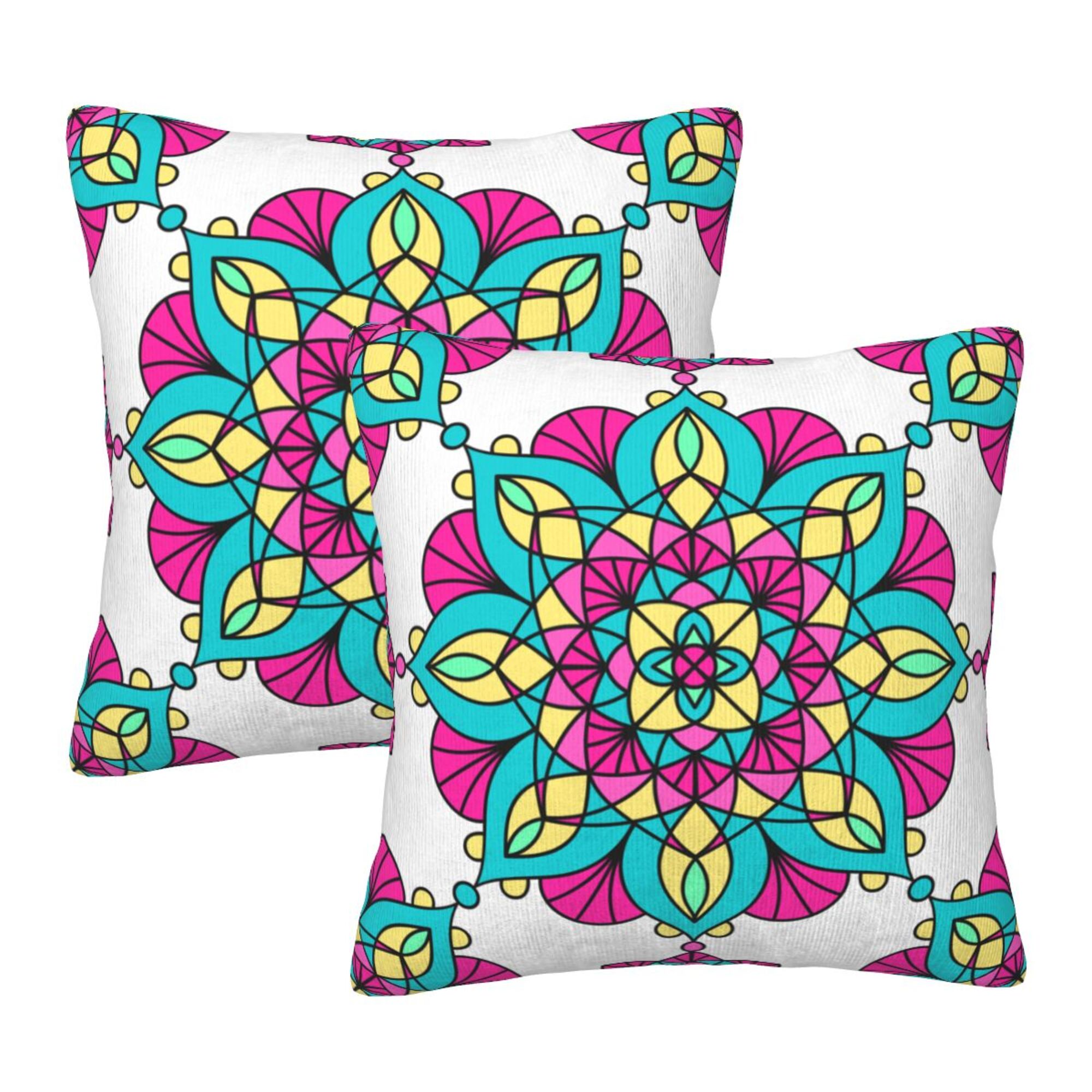 Home Throw Pillow Covers Mandala Pattern Square Thick Throw Pillow home-throw-pillow-covers-mandala-pattern-square-thick-throw-pillow