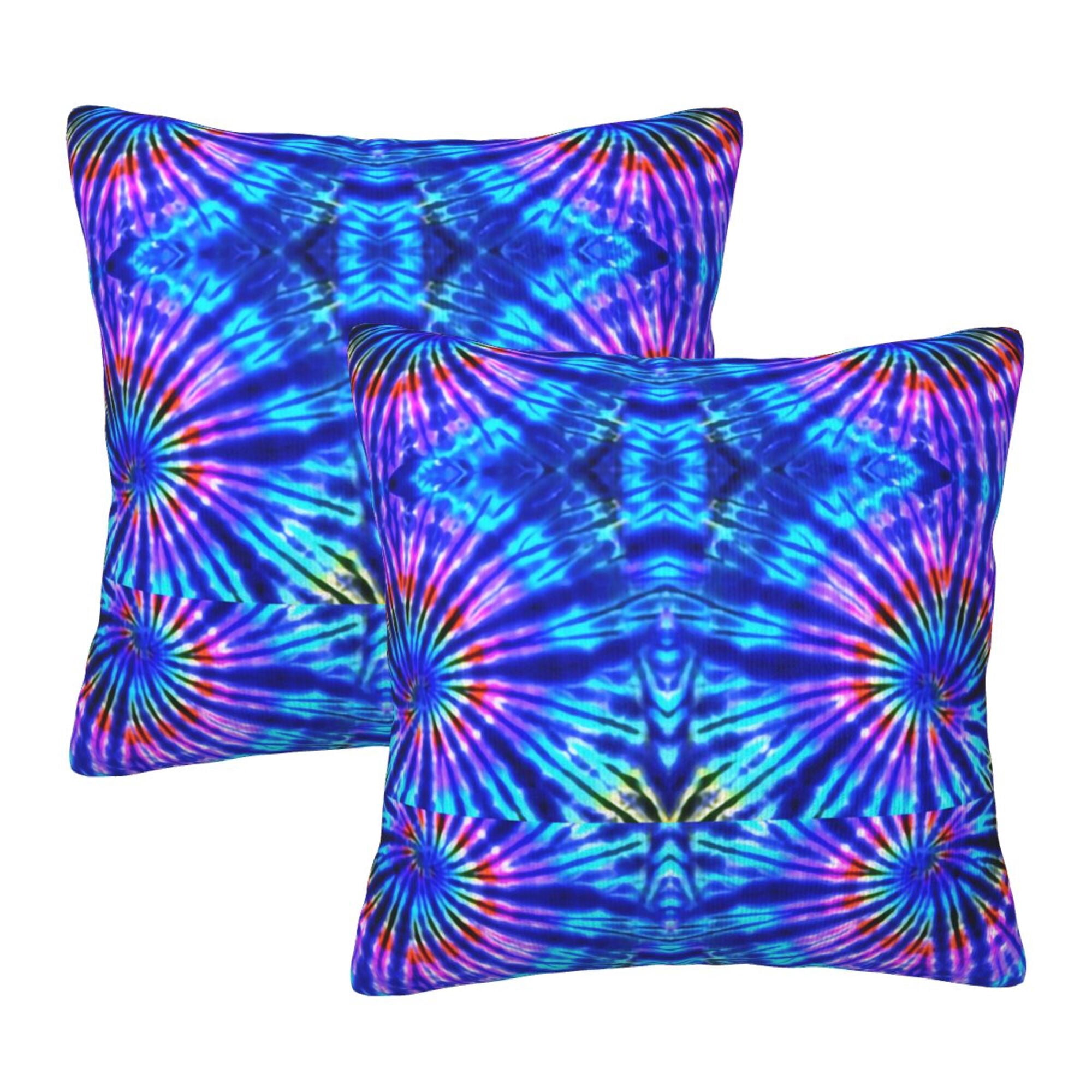 Picture of Home Throw Pillow Covers Tie Dye Perfection Square Thick Throw Pillow ...