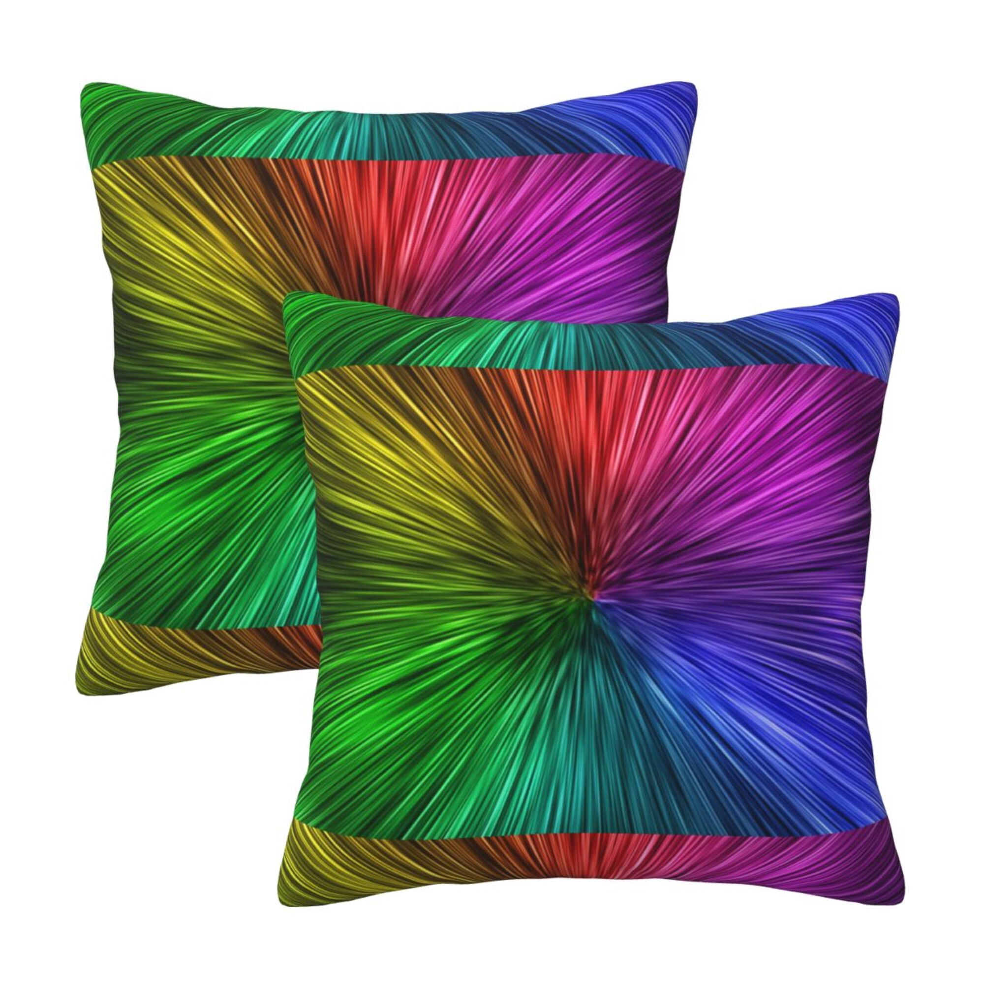Uiiooazy Boho Throw Pillow Covers, 4-Pack 18x18 Inch Black Wave Line Abstract Design, Linen Fabric