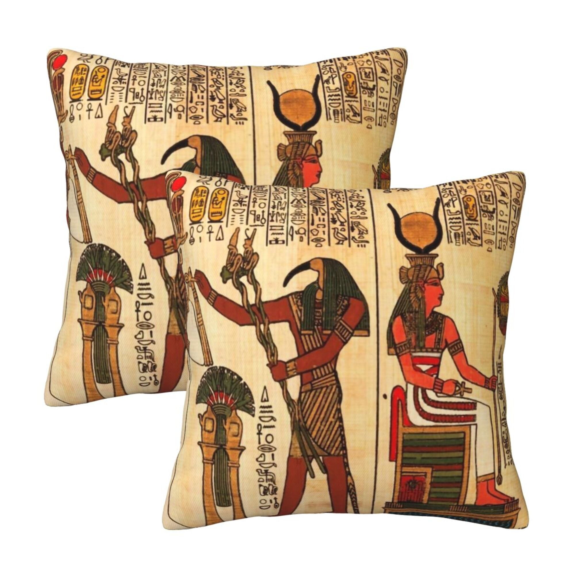Home Throw Pillow Covers Two Sides Printed Ancient Egypt Mythology Egyptian Decor Sofa Living