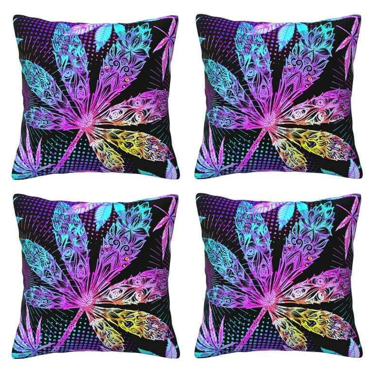 Set Of 4 Blue And Black Printed Pillow Covers Set Of 4 Blue And Black Printed Pillow Covers