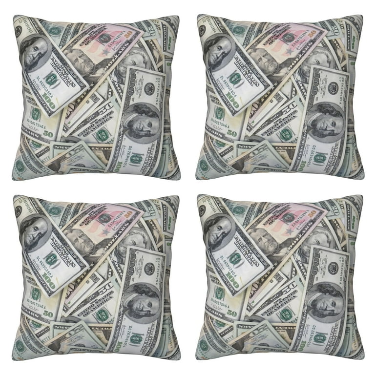 Set Of 4 White Printed Art Pillow Covers Set Of 4 White Printed Art Pillow Covers