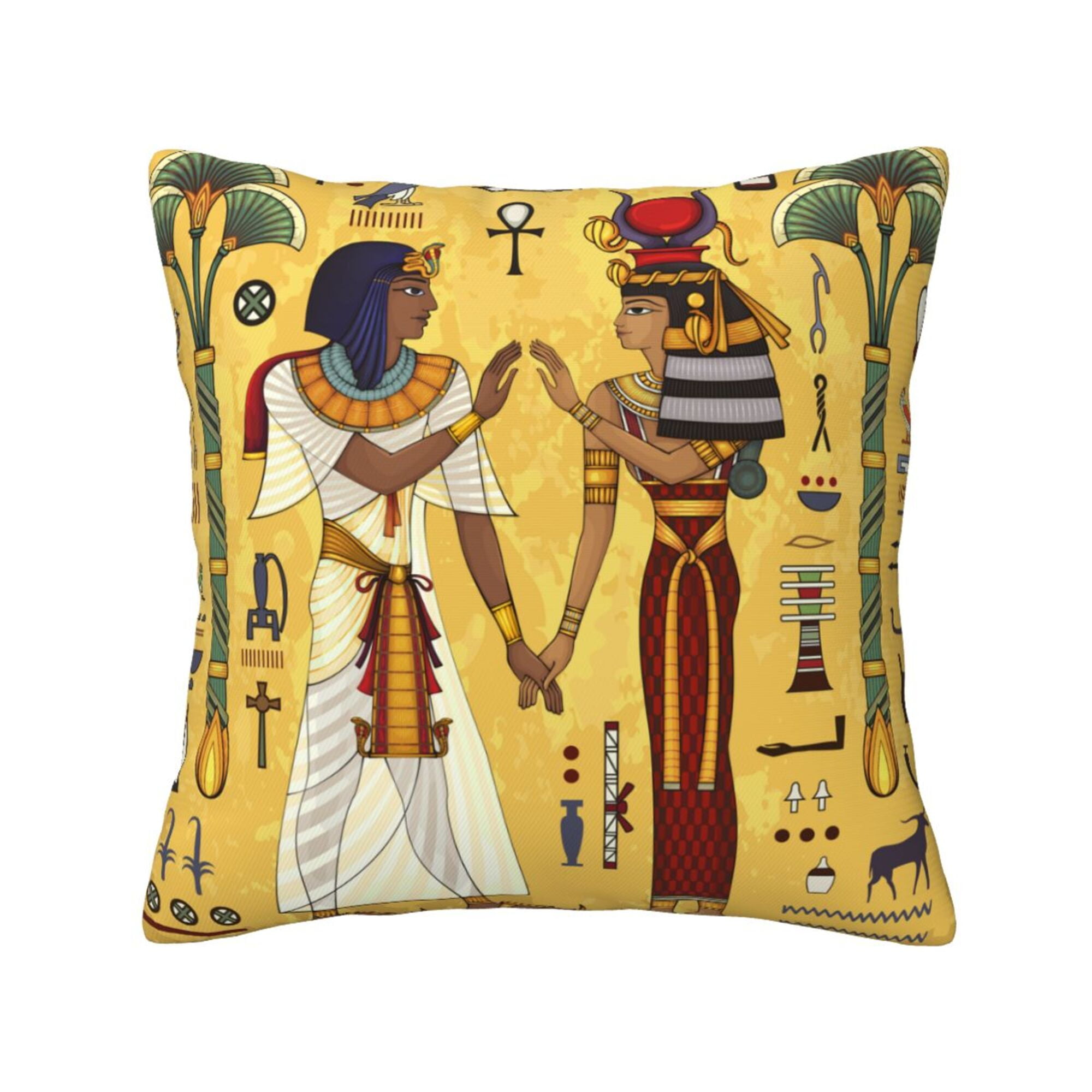 Home Throw Pillow Covers Two Sides Printed Egyptian MythologyAncient