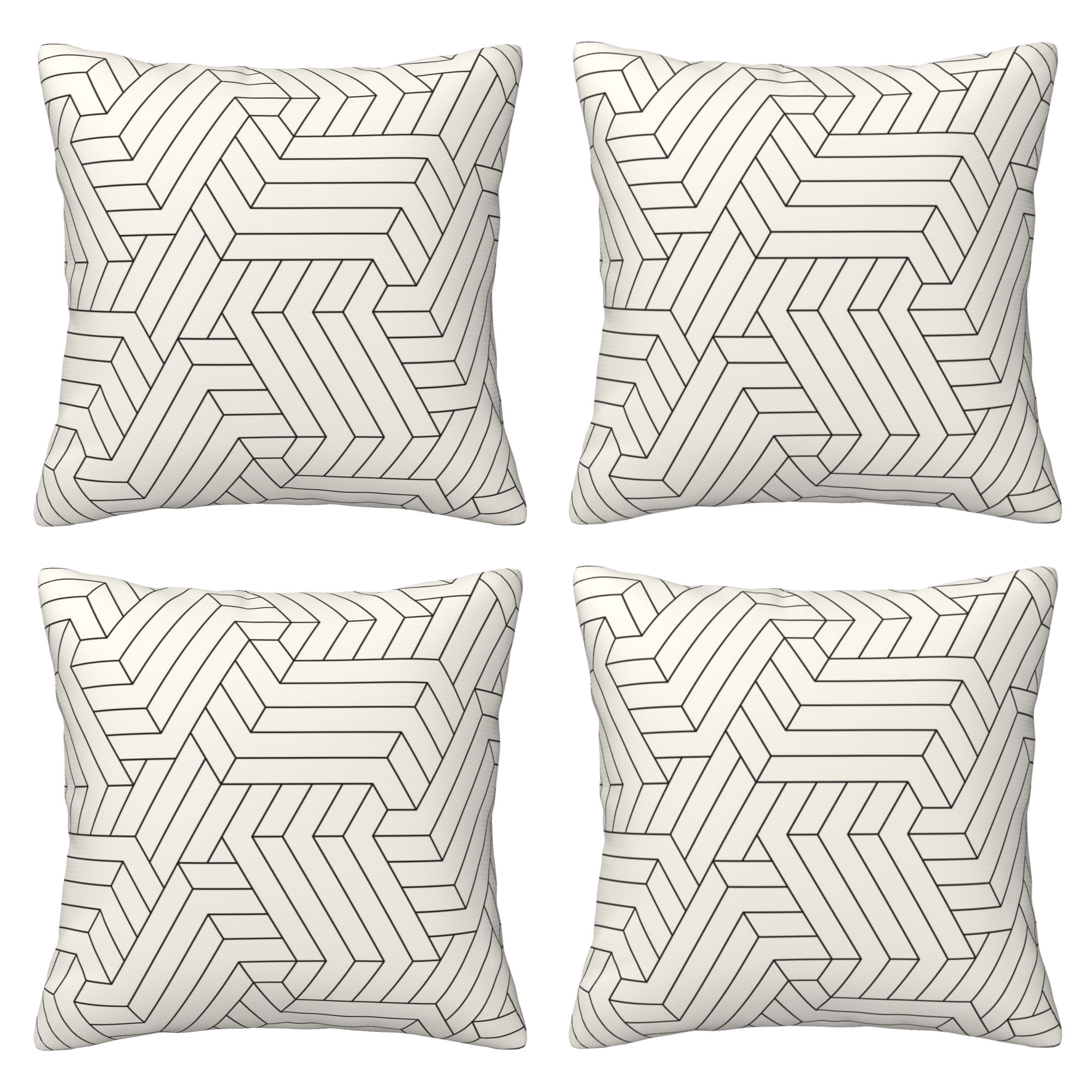 View of Home Throw Pillow Covers Two Sides Printed Geometric Patterns Decor ...