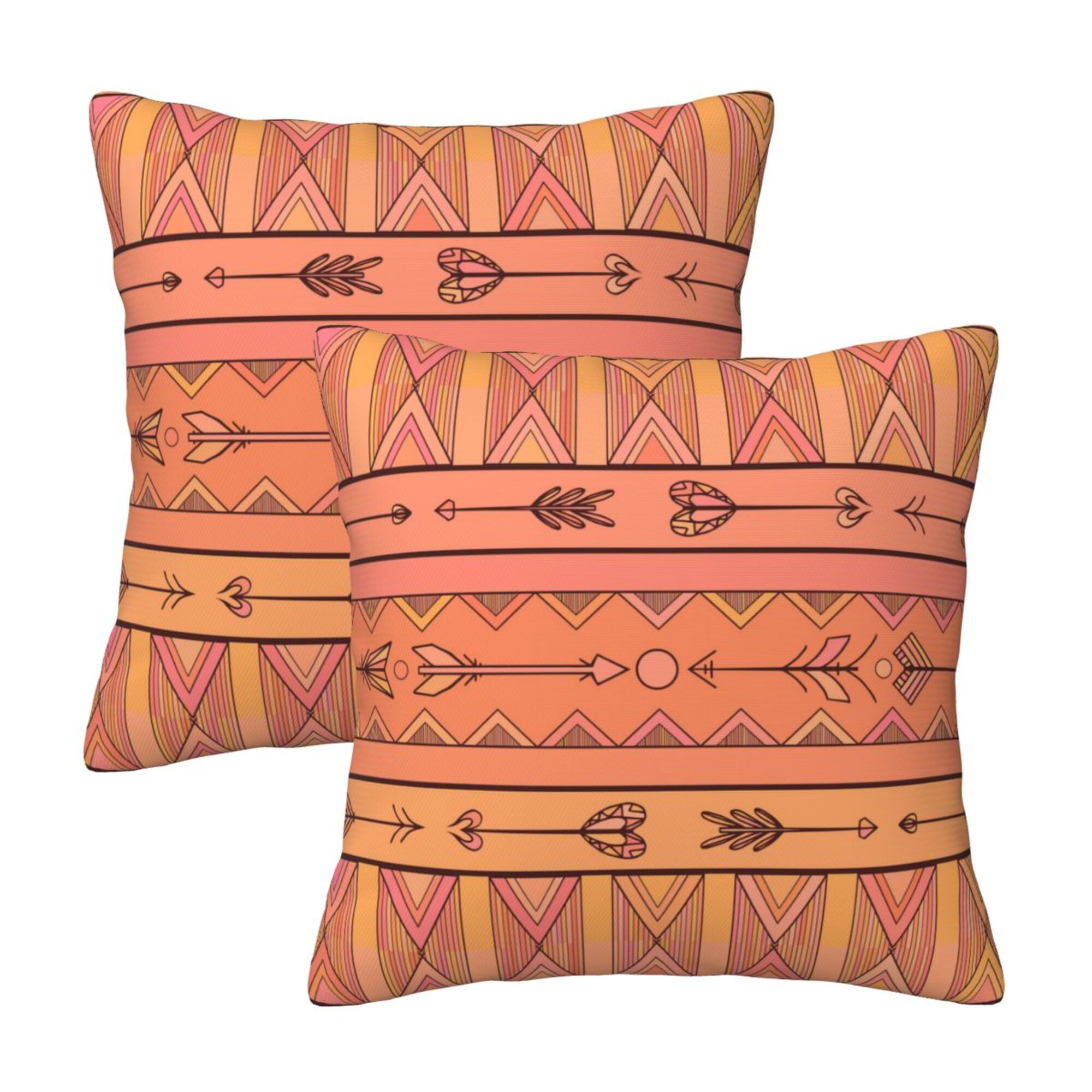 Black & White Geometric Velvet Throw Pillow Covers - 18x18 Inch Boho Triangle Arrow Pattern For Couch, Bed, Living Room