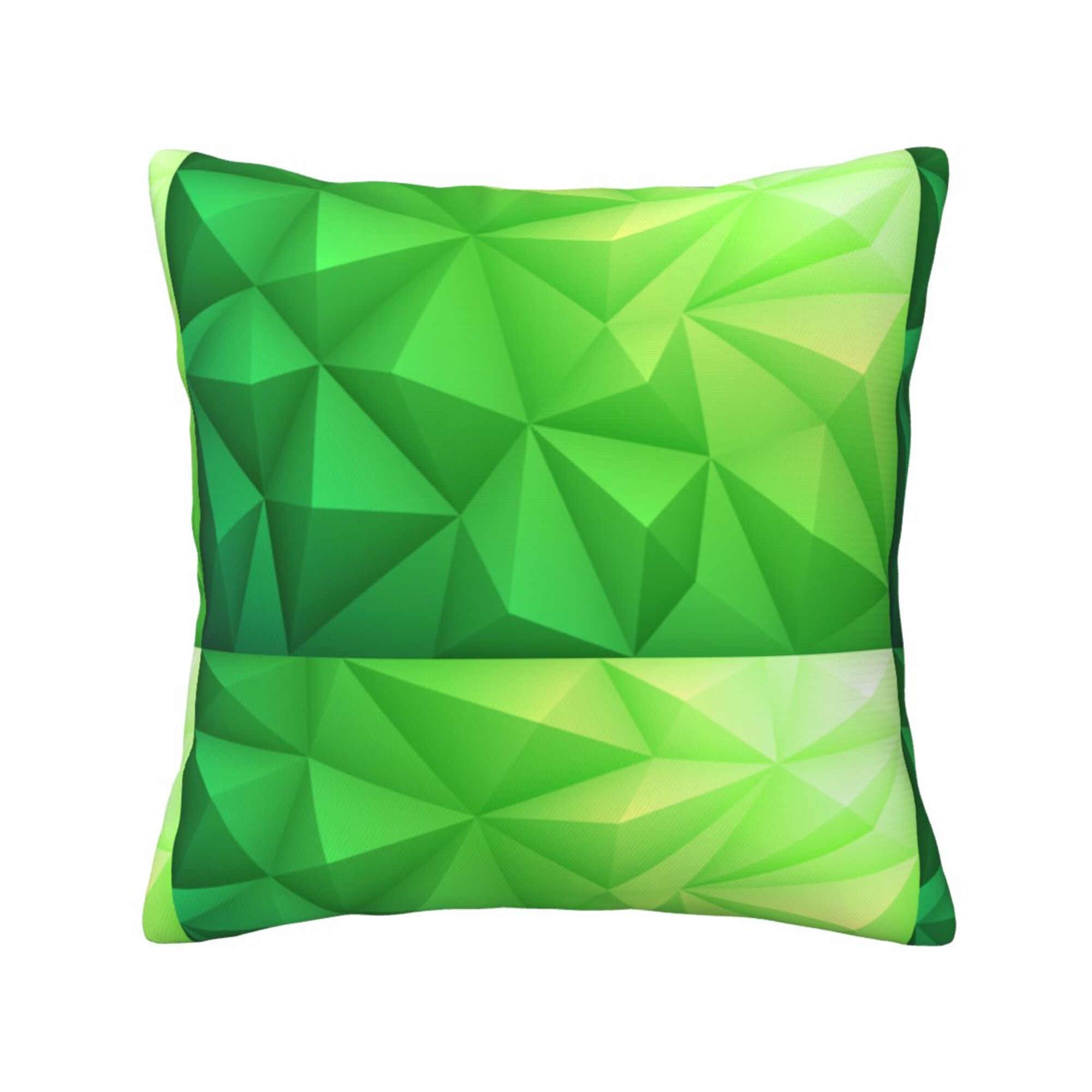 Home Throw Pillow Covers Two Sides Printed Green gradient low polygon ...