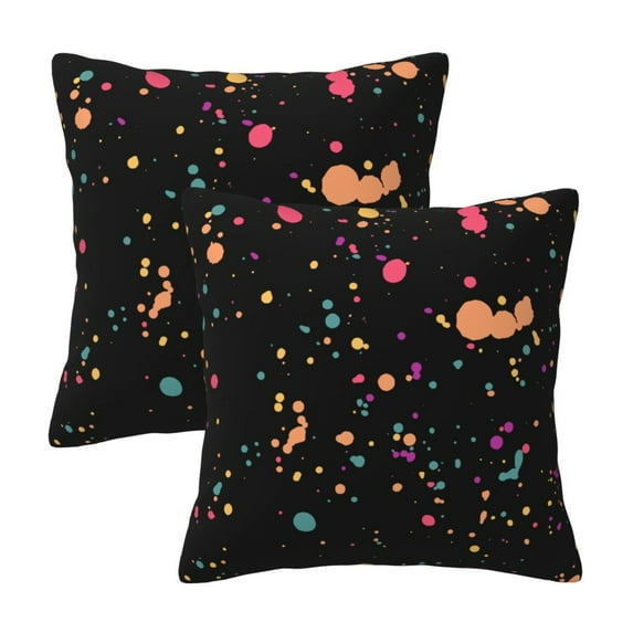 Home Throw Pillow Covers Two Sides Printed Ink Splatter Pattern Decor Sofa Living Room Bed Couch Car Set of 2