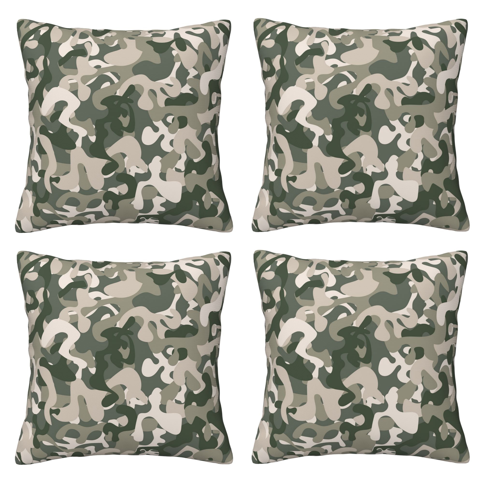 Home Throw Pillow Covers Two Sides Printed Khaki Camouflage Decor Sofa ...