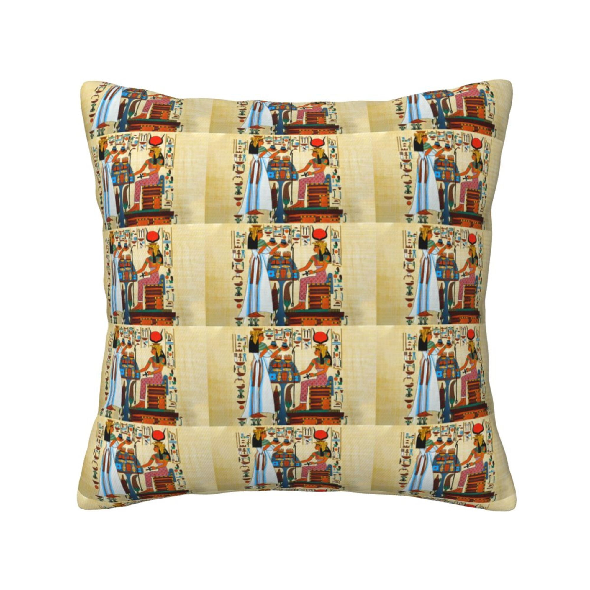 Home Throw Pillow Covers Two Sides Printed Papyrus Design with Ancient