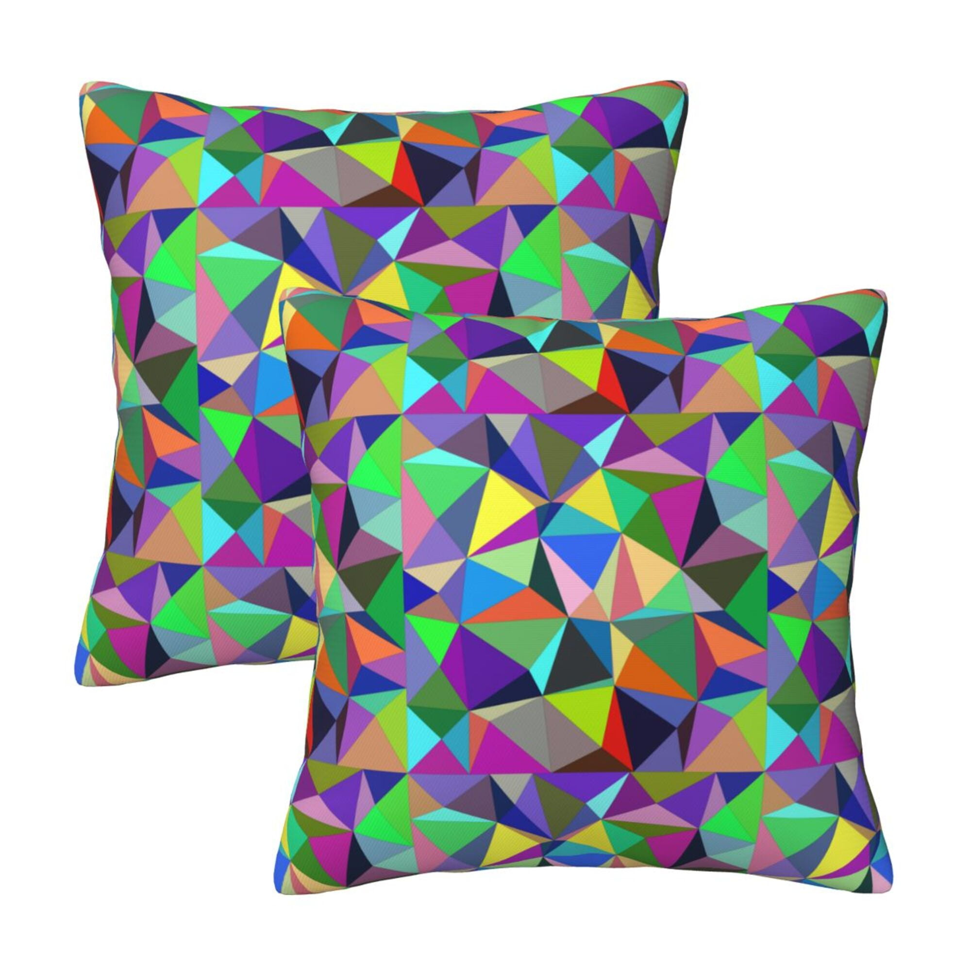 Home Throw Pillow Covers Two Sides Printed Polygon Background Decor ...