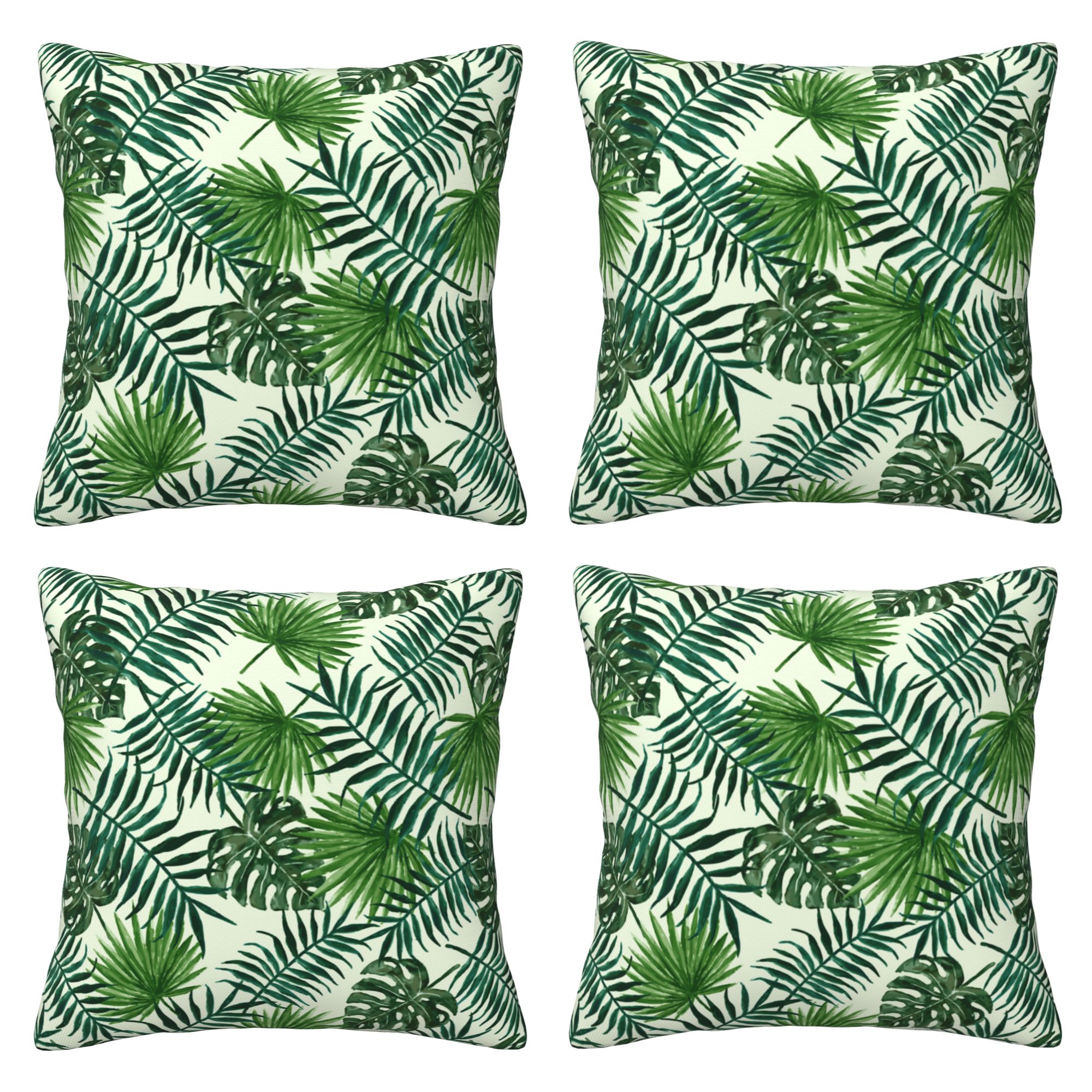Sanghing Tropical Beach Palm Tree Pillow Covers Set Of 2 - 18x18 Inch Decorative Cushion Covers For Sofa, Bedroom