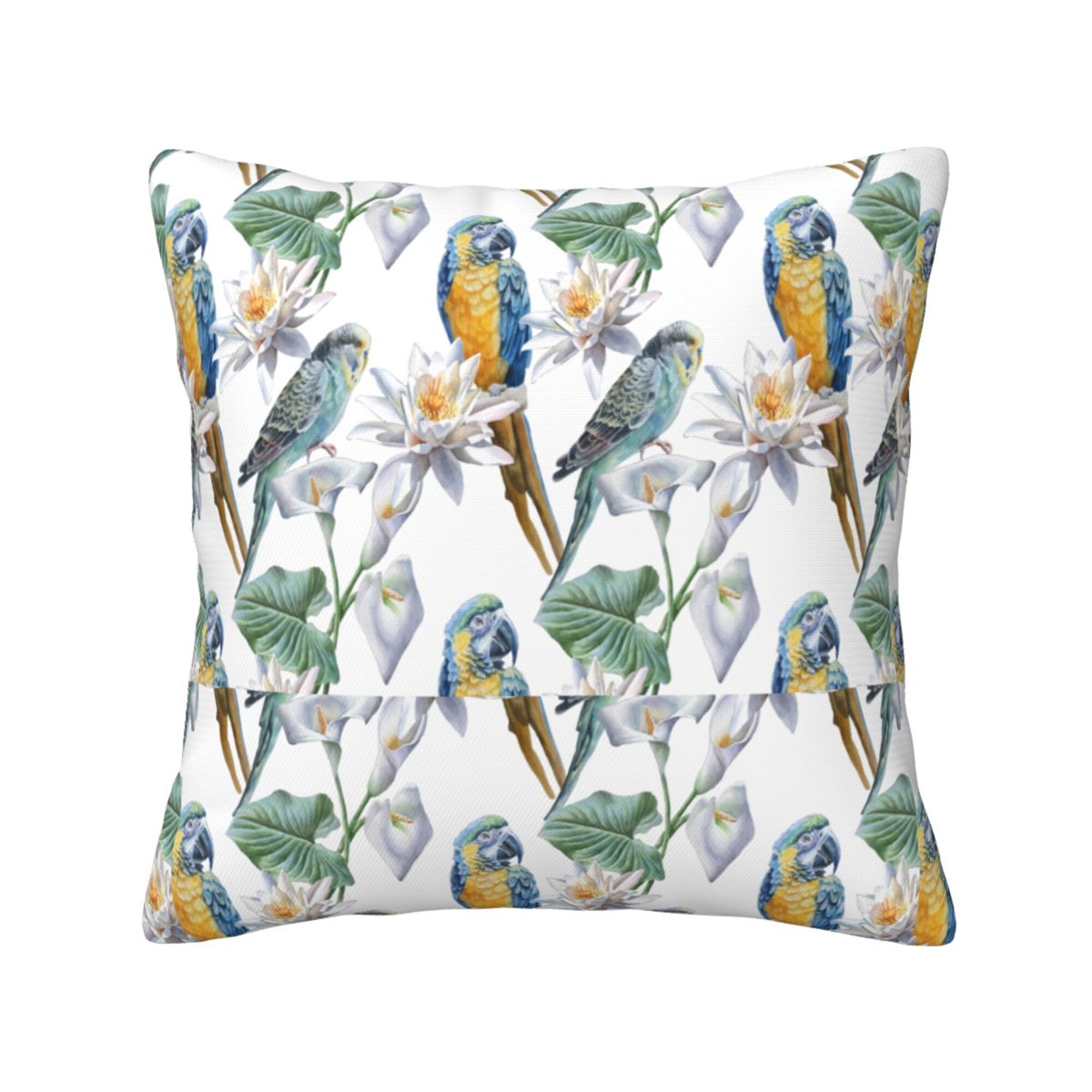 Curated visual reference: Visual Reference: Home Throw Pillow Covers Two Sides Printed Budgie And Macaw