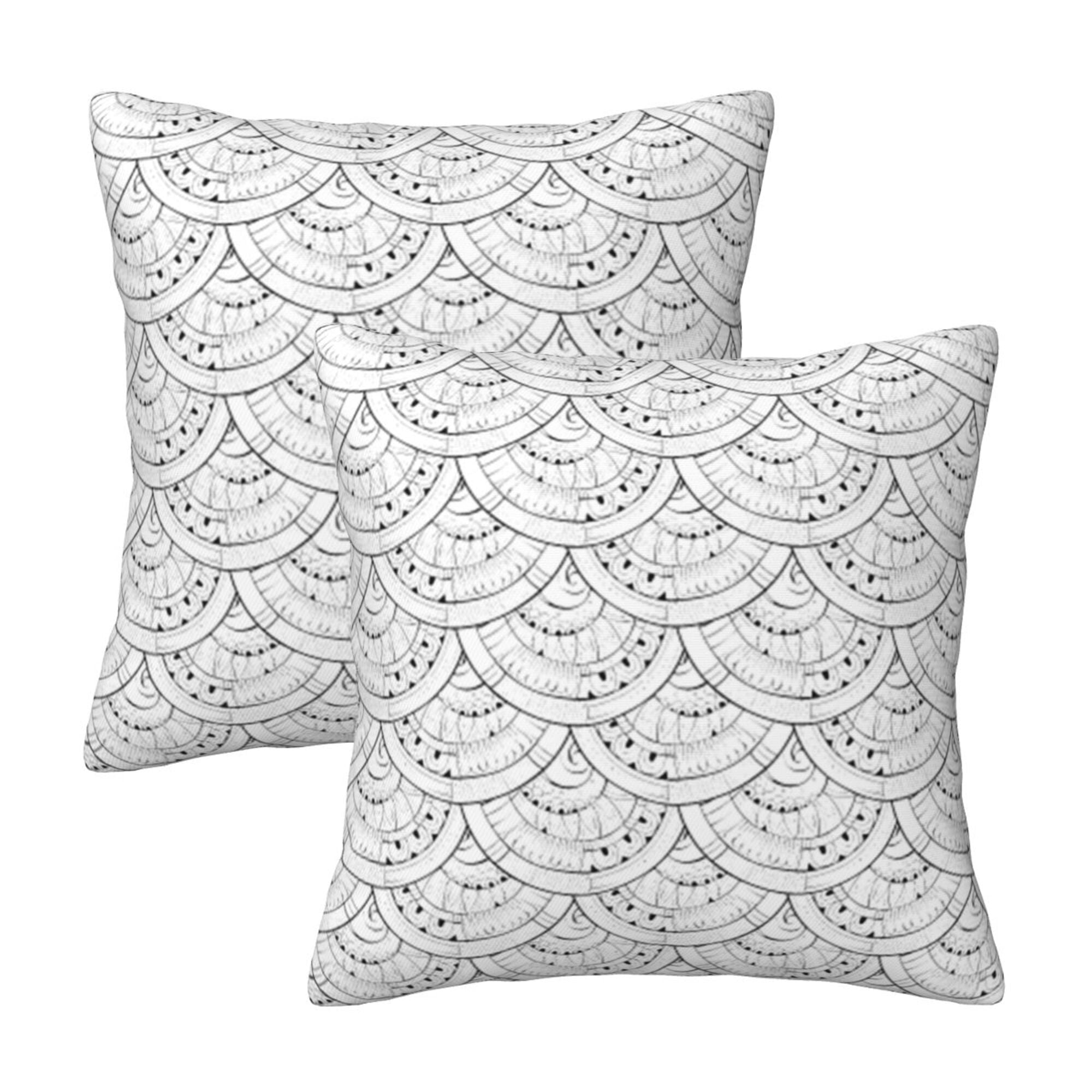 Home Throw Pillow Covers Two Sides Printed spirals pat seamless Decor