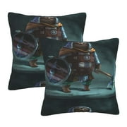 Home Throw Pillow Covers Viking Sloth Square Thick Throw Pillow Covers Fine Textured Couch Cushion Case for Sofa Home Decor Set of 2