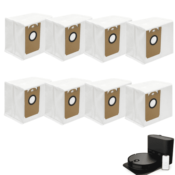 HYY Home Times 8 Packs Replacement Dust Bags For iHome AutoVac Nova / Eclipse Pro , For Kyvol Cybovac S31, For ionvac SmartClean V4 Part Accessories