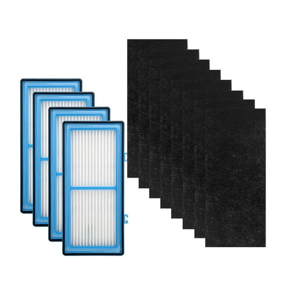 Home Times Filter Replacement for Holmes Aer1 Series, Replacement Parts # HAPF300AH-U4R, HAP242-NUC (4 Filter Replacement + 8 Booster Pre Filter,Blue)