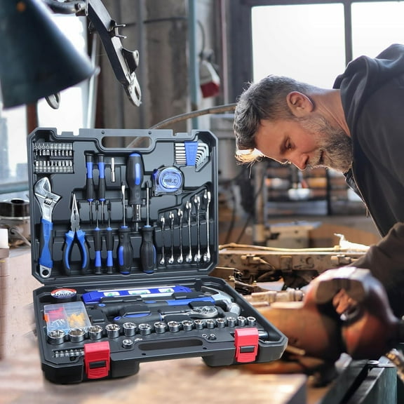 Home Tool Kit Tool Set 146 Pieces Metric Household Hand Tool Kit