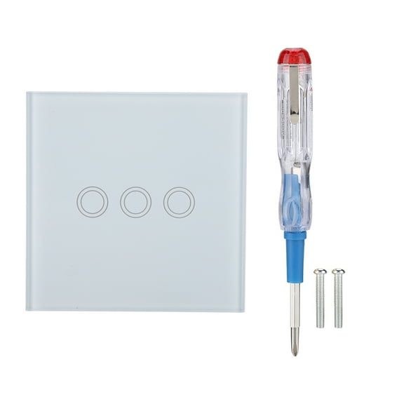 Home Touch App Control, Timer Function, 3-Way Control for Seamless Lighting Experience Smart WiFi Glass Light Switch Bienvenido