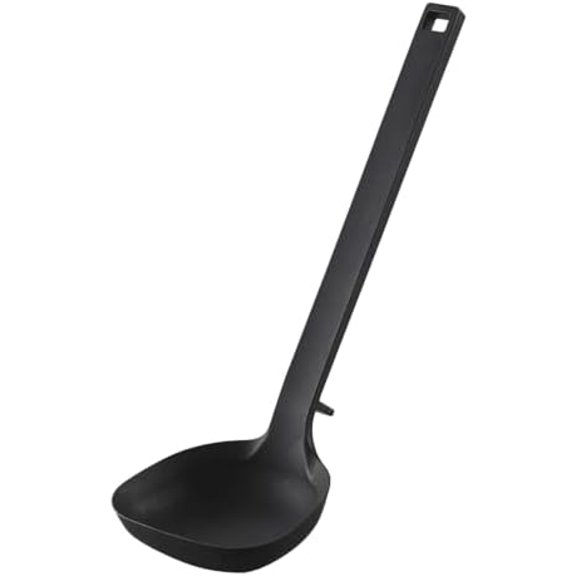 Home Tower Silicone Kitchen Utensils, Black - Ladle - Silicone