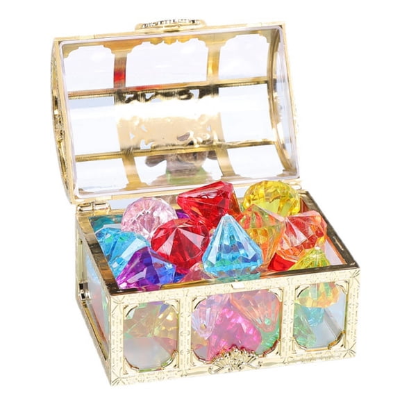 Home Toy Oceanic Gem Diving Set for Kids 4-8 Featuring 30-Assorted Swim Gems with Storage Versatile Dive Throw Toy for Pool Beach Bath Party, 3.54×2.56 inch, Gold