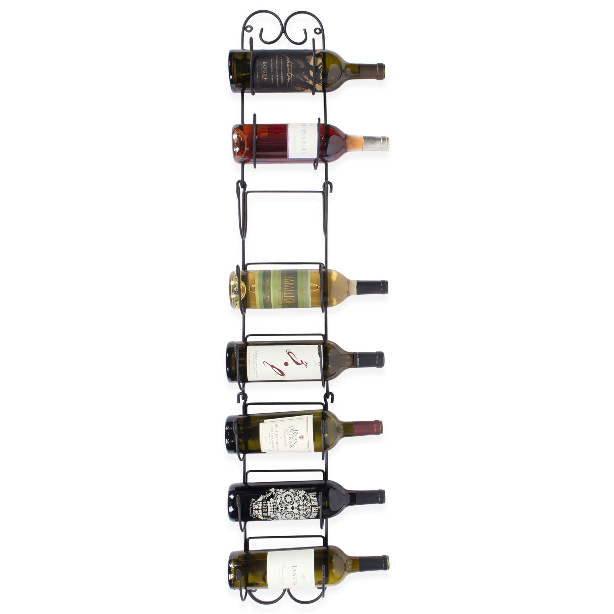 Home Traditions Wall Mounted Wine Rack holds up to 8 Bottles - Made of ...