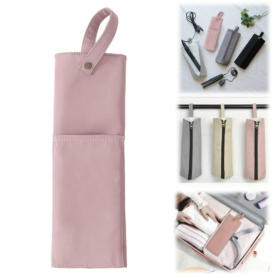 Home Travel Hair Tools Organizer Pink,Hot Holder Hair Curling Holder Mat with Zipper Heat Travel Bag for Curling Lightweight Portable Hair Straightener Holder Hair Tool Organizer for Home Travel