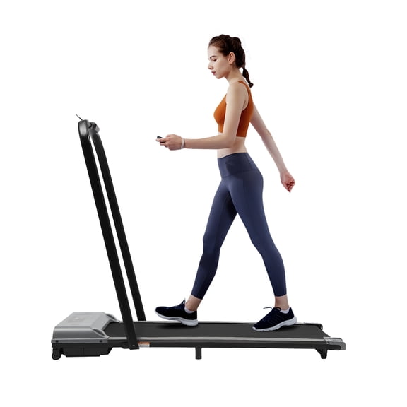 Home Treadmill with 3.0hp Motor, Adjustable Armrest, Non-slip Diamond Pattern Belt, 220.46lbs Capacity, Foldable for Easy Storage, LED Display for Tracking