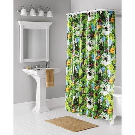 Home Trends Amazon Jungle Vinyl Shwr Curtn Multi